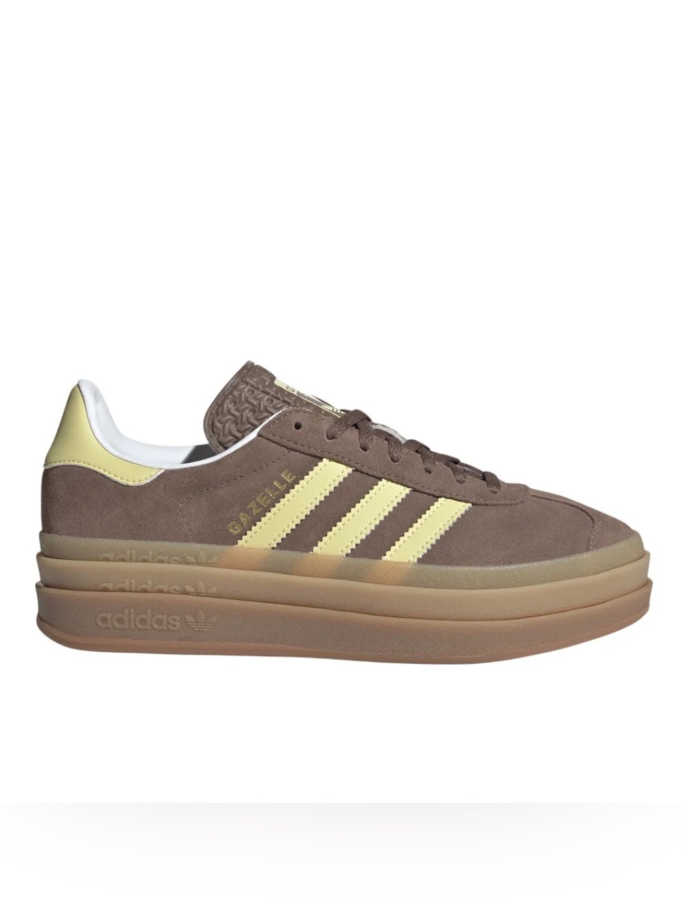 Adidas Gazelle Bold Women's 7.5 Earth Strata Power Yellow NIB Platform Sneakers